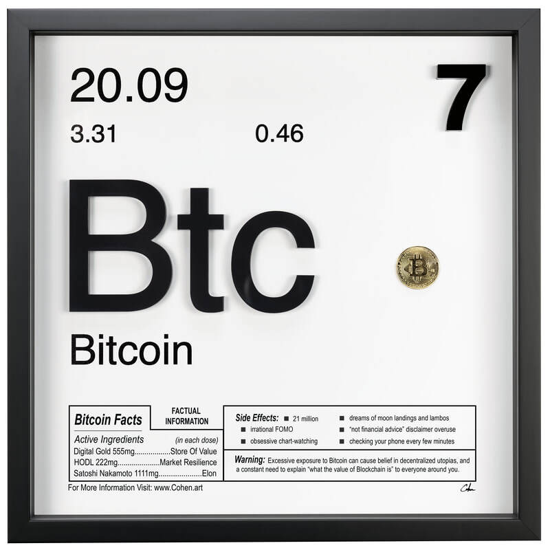 تابلو دکوراتیو لوکس Bitcoin - هدیه خاص برای علاقهمندان ارز دیجیتال