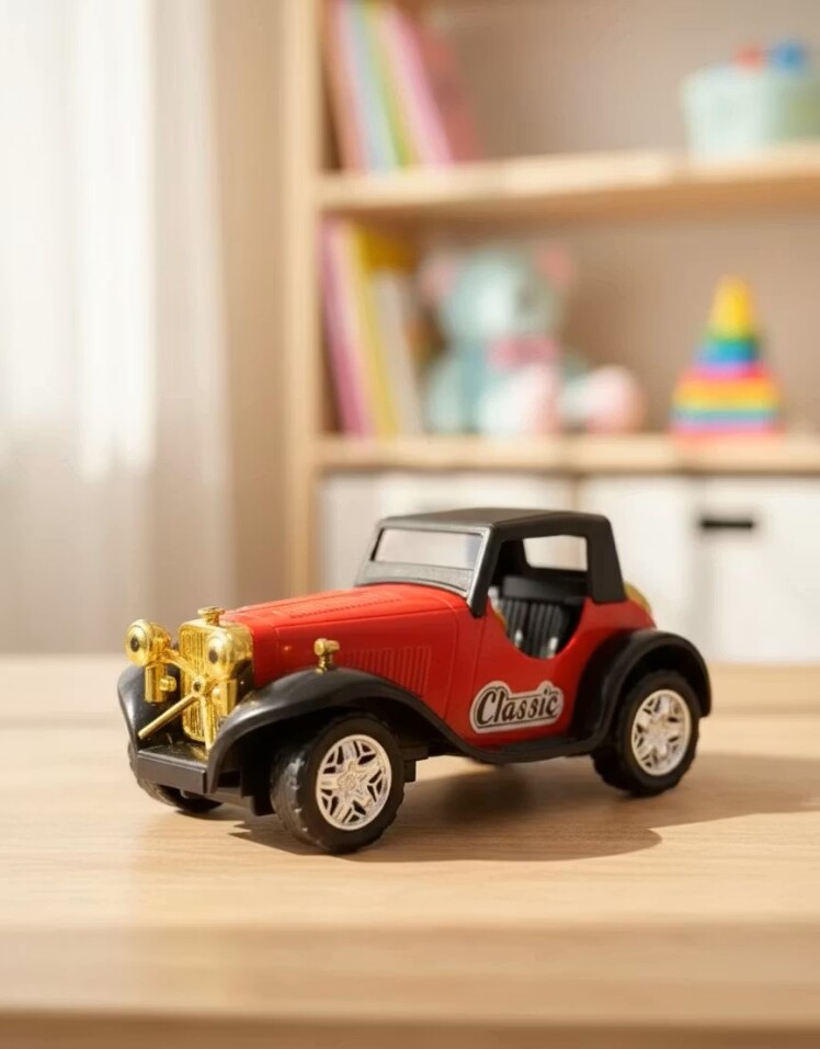 خرید ماشین آنتیک اسباببازی طرح Classic | بدنه دورنگ قرمز و مشکی